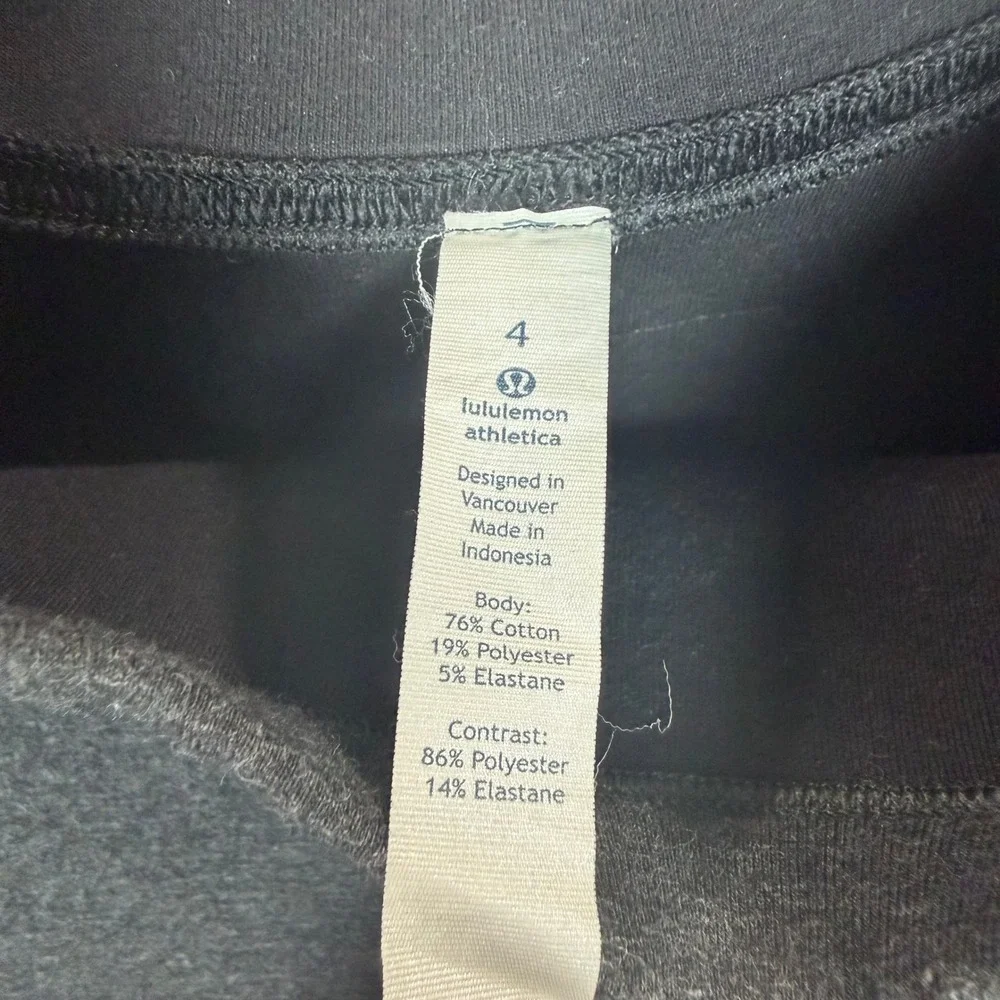 Lululemon Athletica Gray Mock Neck Long Sleeve Dress Back Seam Size 4 Heathered